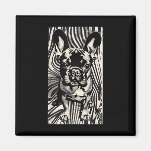 Imán Arte tatuaje Bulldog francés arte Mascota Bulldog