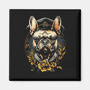 Imán Arte tatuaje Bulldog francés marinero tradicional