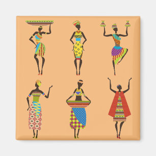 Imán Arte tribal africano señoras de moda étnica colori