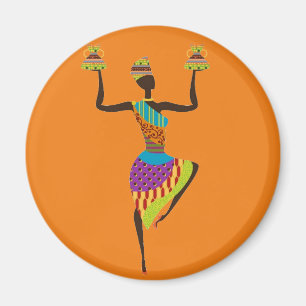 Imán Arte tribal de las damas africanas