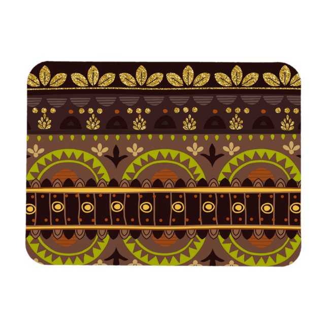 Imán Arte tribal maya de México (Horizontal)