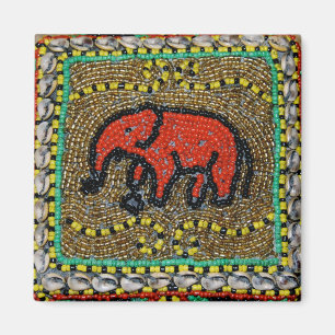 Imán Arte tribal nativo del elefante del Dayak