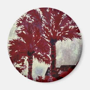 Imán arte tropical moderno de acrílico de la pared de