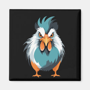 Imán Arte vector de gallos con colores vibrantes