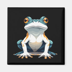 Imán Arte vectorial de rana con colores vibrantes