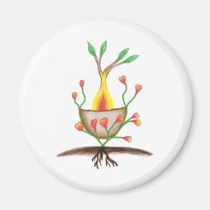 Imán Arte vegetal infantil