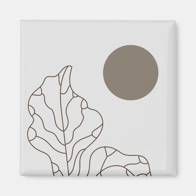 Imán Arte vegetal moderno (Frente)