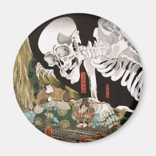 Imán Arte vintage de Ukiyo-e Kuniyoshi Espectro de Esqu