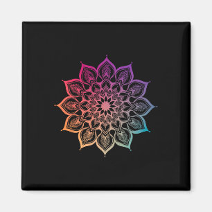 Imán Arte Zen Mandala Loto Boho Buddha Botánico Suculen