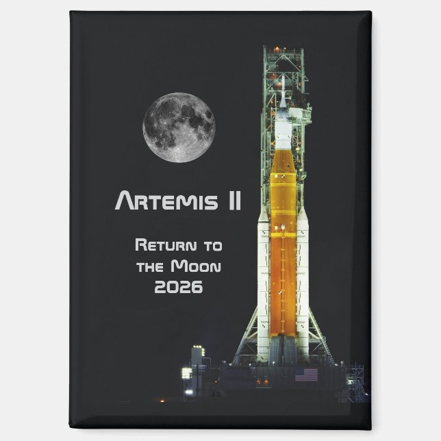 Imán Artemis II Moon Mission (Anverso)