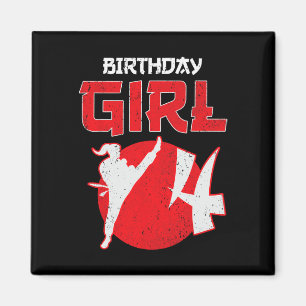 Imán Artes Marciales Cumpleaños 4 Años Karate Taekwondo