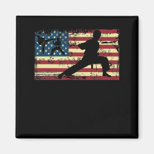 Imán Artes marciales de la bandera norteamericana de Ka