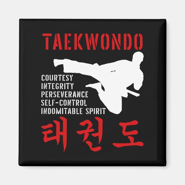 Imán Artes marciales de Taekwondo (Frente)