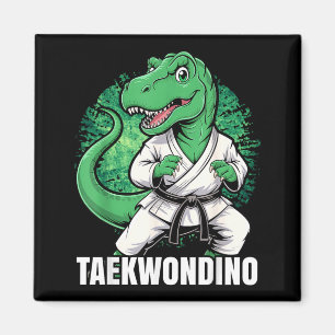 Imán Artes Marciales Divertidas Taekwondo T Rex Dinosau