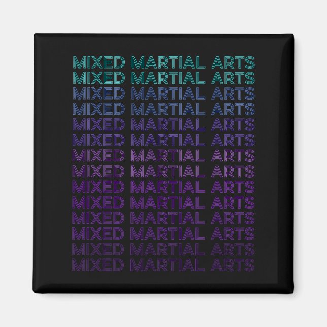 Imán Artes Marciales Mixtas MMA Retro (Frente)