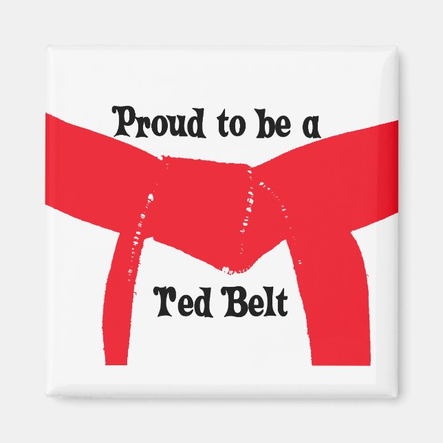 Imán Artes marciales orgullosas de ser un cinturón rojo (Frente)