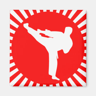 Imán artes marciales rayos rojos