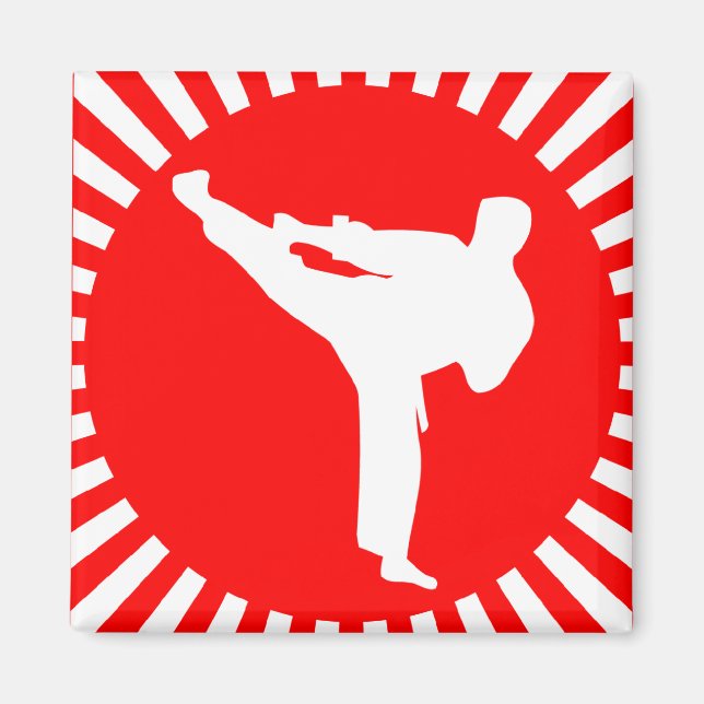 Imán artes marciales rayos rojos (Frente)
