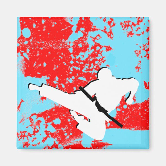 Imán artes marciales : siluetas gruesas: (Frente)