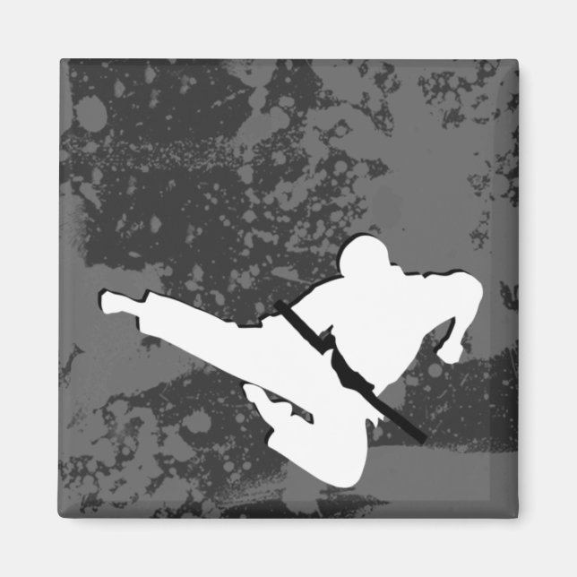 Imán artes marciales : siluetas gruesas: (Frente)