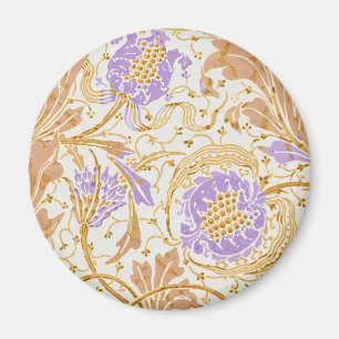 Imán Artes y Oficios Walter Crane Arte Floral Púrpura