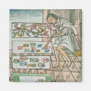 Imán Artesano azteca de la pluma