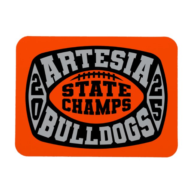 Imán Artesia Bulldogs "State Champs"  (Horizontal)