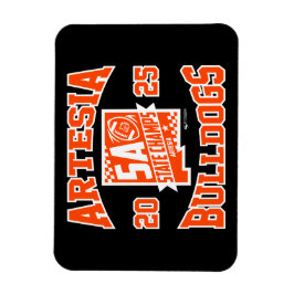 Imán Artesia Bulldogs State Champs Logo Flexible Magnet