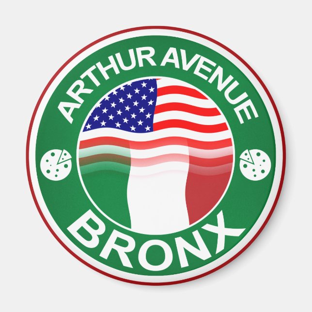 Imán Arthur Ave Bronx Italiano Estadounidense (Frente)