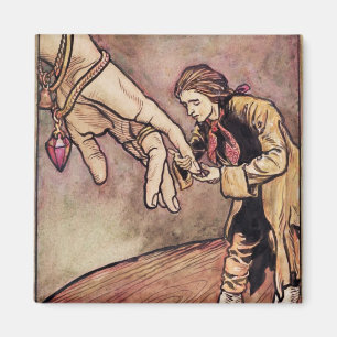 Imán Arthur Rackham   ilustracion acuarela original