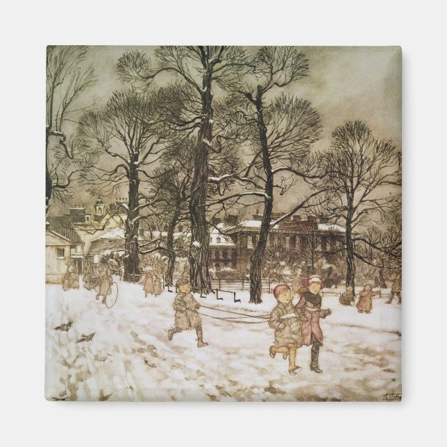 Imán Arthur Rackham | Invierno en Kensington Gardens de (Frente)