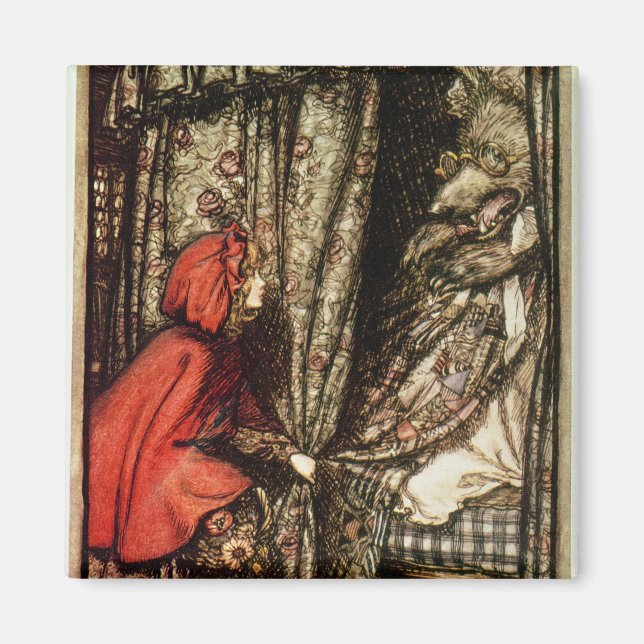 Imán Arthur Rackham | Pequeña Caperucita Roja (Frente)