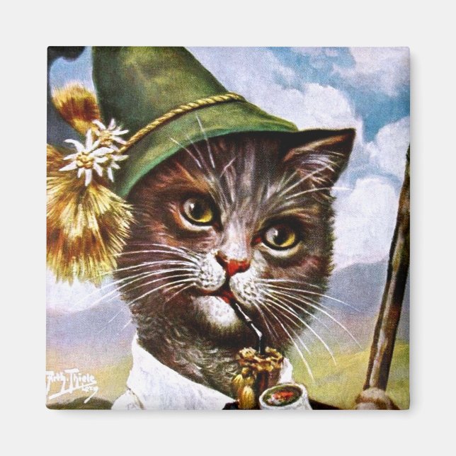 Imán Arthur Thiele - Gato de los Alpes Bávaro (Frente)