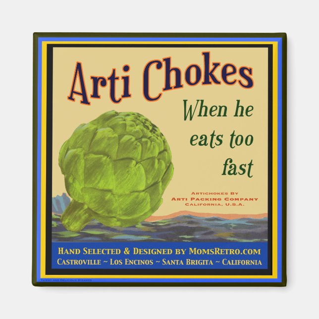 Imán Artichoke Vintage Crate Magnet (Frente)