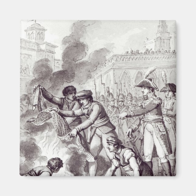 Imán Artículos en inglés quemados en Ámsterdam (Frente)