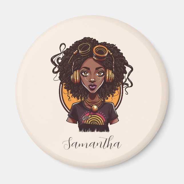 Imán Artista Afro Woman (Frente)