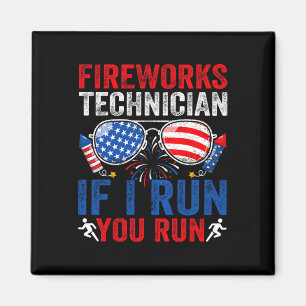 Imán Artista De Fuegos Artificiales Funny 4 De Julio Ho