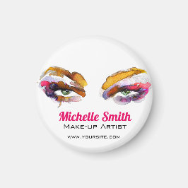 Imán Artista de maquillaje de color acuático vibrante d