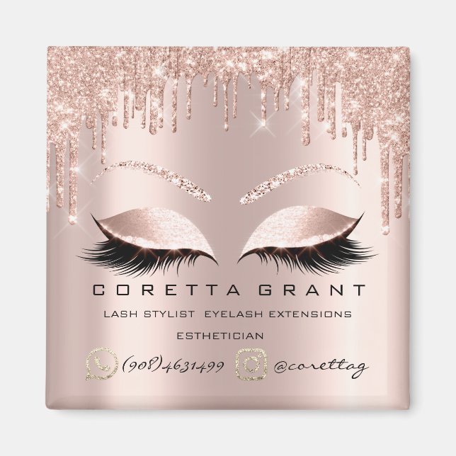 Imán Artista de maquillaje Láceos Extensión Perforacion (Frente)