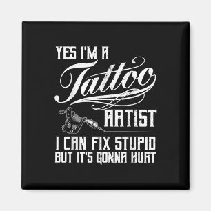 Imán Artista De Tatuajes Graciosos Para Hombres Tattooe