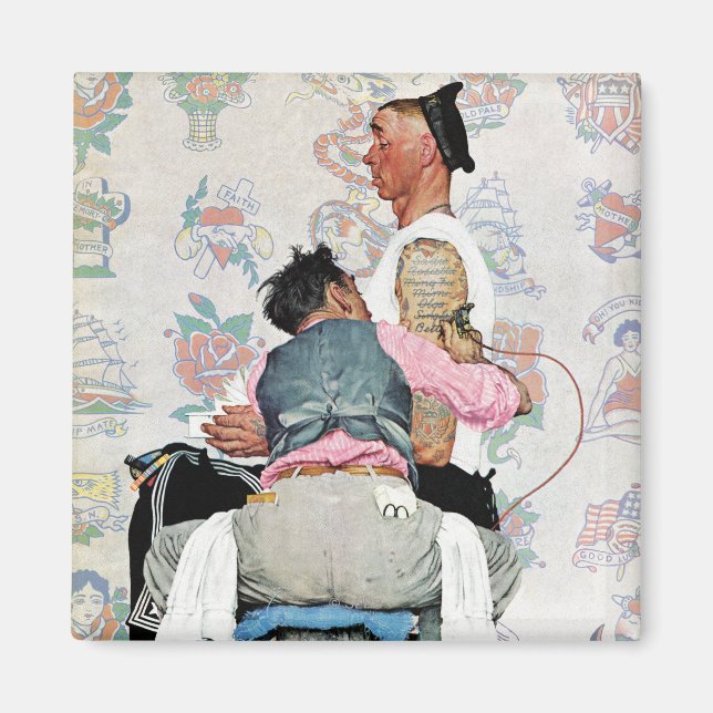 Imán Artista del tatuaje (Frente)