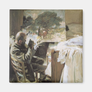 Imán Artista en su estudio de John Singer Sargent