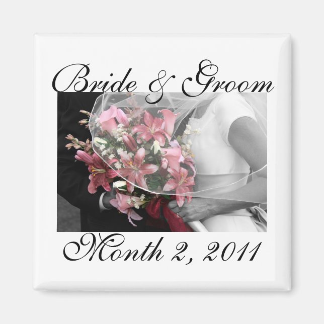 Imán Artístico Guardar La Fecha Boda (Frente)