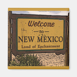 Imán artsy del signo positivo de New México