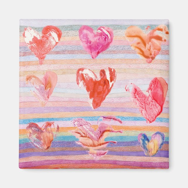 Imán Artsy Hearts Magnet (Frente)