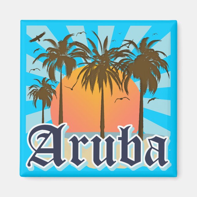 Imán Aruba Beach Sunset (Frente)