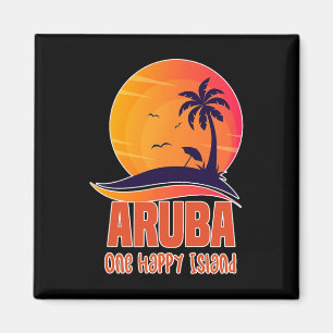 Imán Aruba One Happy Island Hermosa Playa Sunset