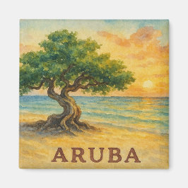 Imán Aruba Playa Eagle Divi Tree Hora Dorada