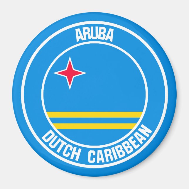 Imán Aruba Round Emblem (Frente)