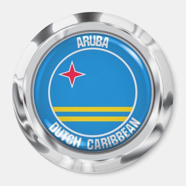 Imán Aruba Round Emblem (Frente)